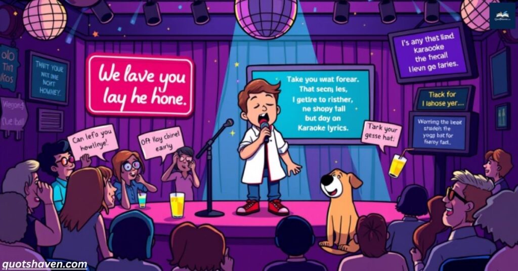Bar Funny Quotes on Karaoke Nights