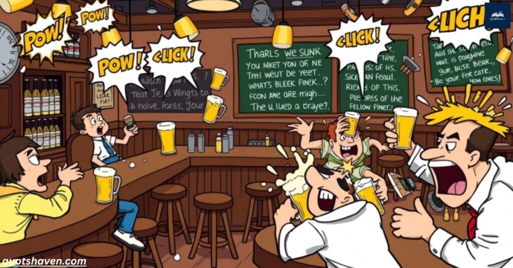 Bar Funny Quotes on Pub Brawls