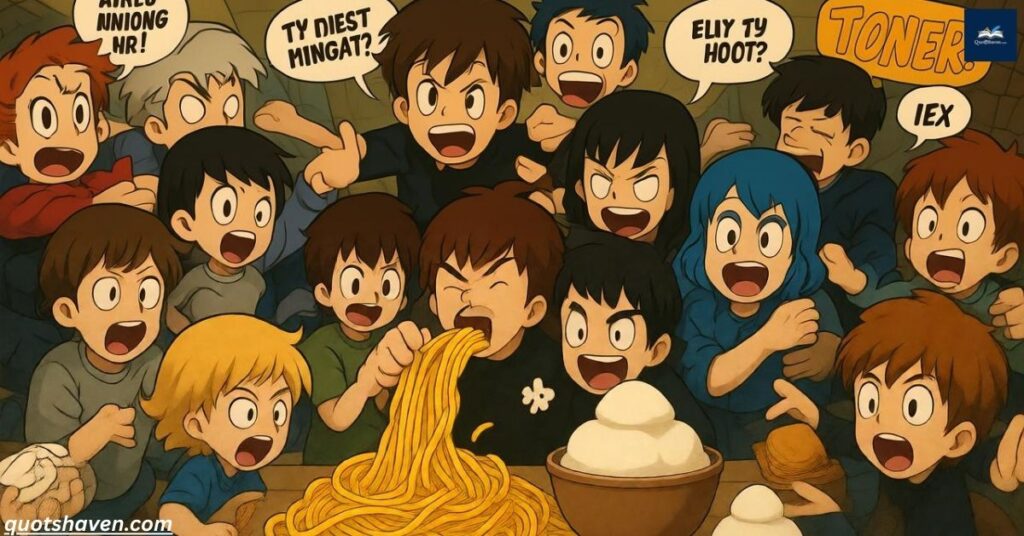 Funny Anime Quotes on Food and Eating