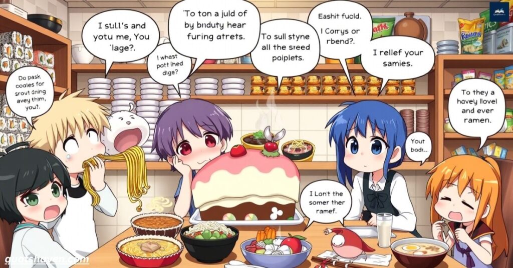 Funny Anime Quotes on Food and Eating