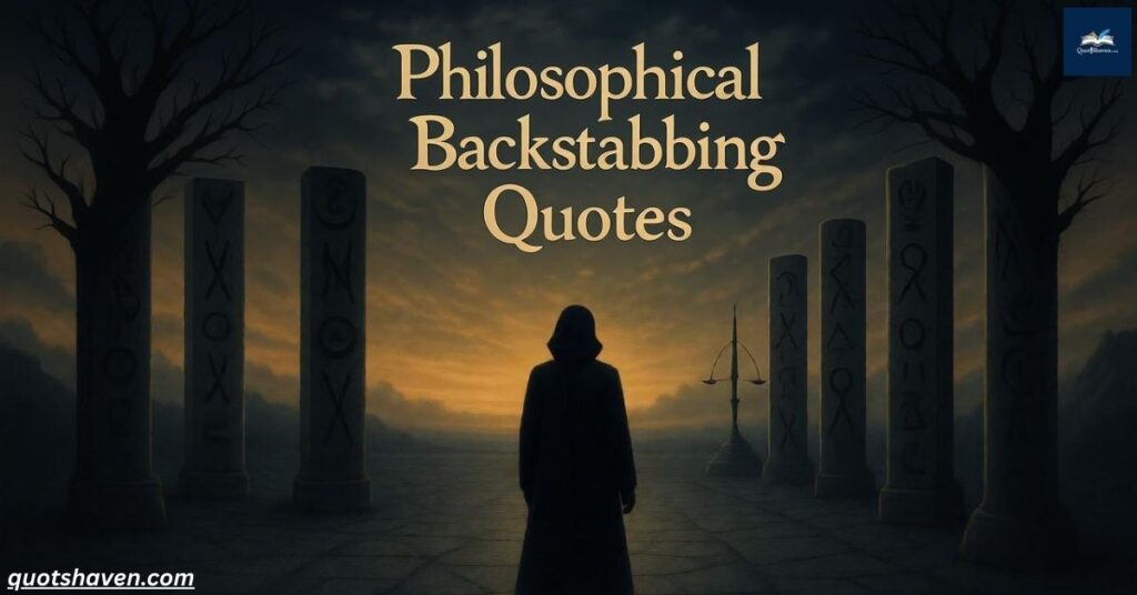 Philosophical Backstabbing Quotes
