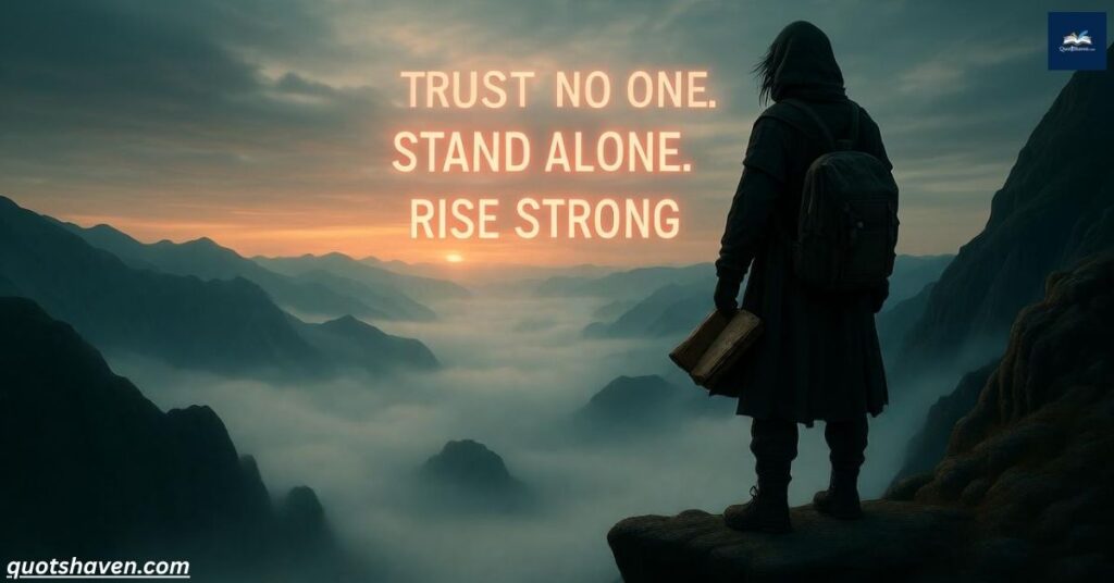 Self-reliance And Independence Trust No One Quotes