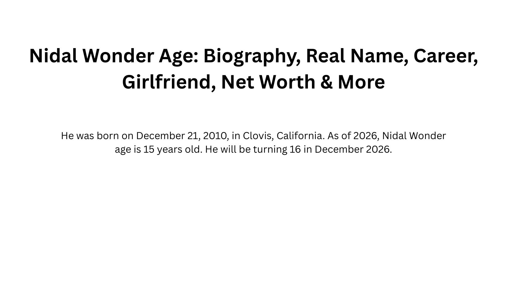 Nidal Wonder Age: Biography, Real Name, Career, Girlfriend, Net Worth & More